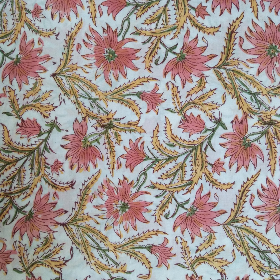 Hand Block Print Fabric Cotton fabric for garments Jaipuri Dress Making Fabric