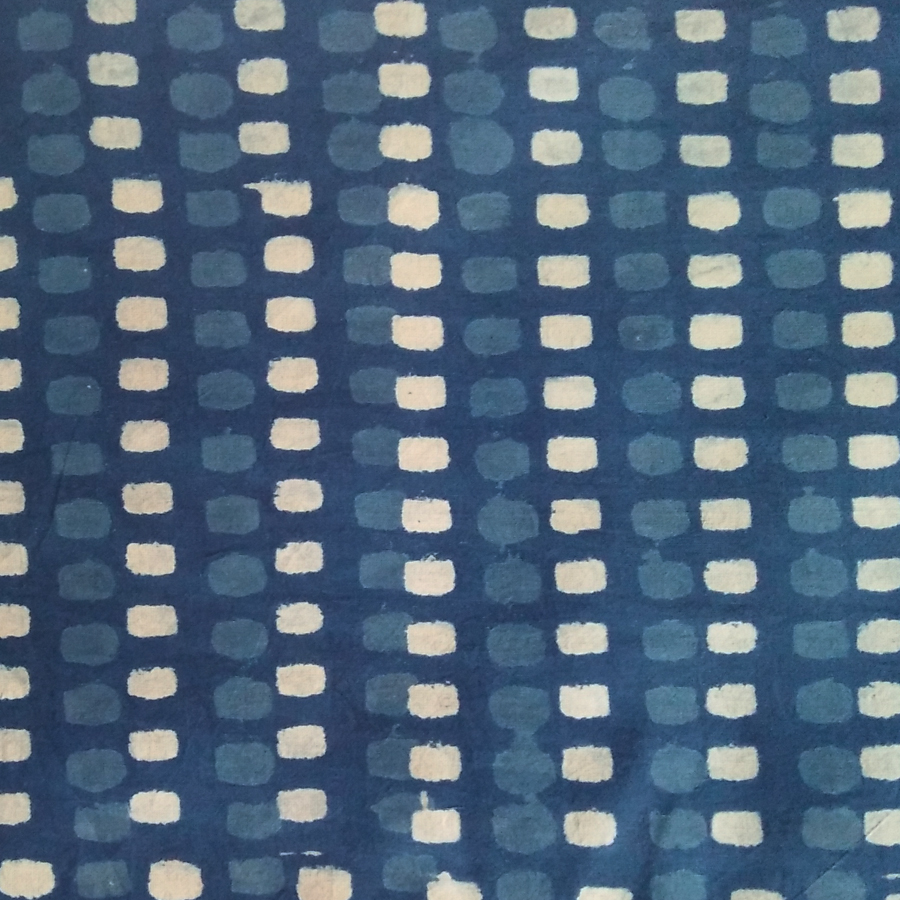 Indigo Blue Cotton fabric for garments Dress Making Fabric Hand Block Print Fabric